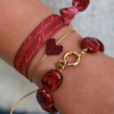 Bracelets set Pastille burgundy